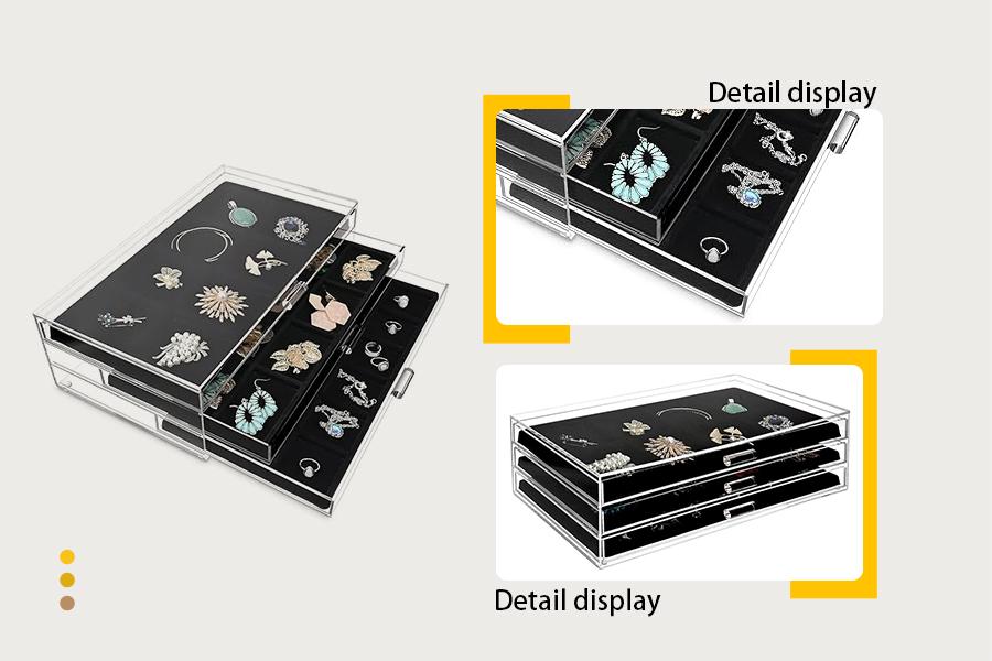 Cosmetic Storage Jewelry Display Case