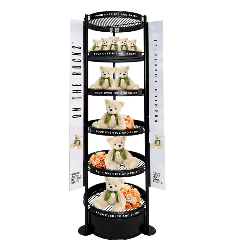 Customizable Six-Tier Circular Metal Toy Display Rack